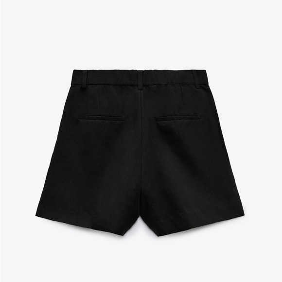 NWT Zara Linen Blend Black Shorts size XS - Picture 7 of 10